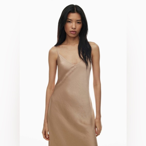 WILFRED Only Slip Satin Maxi Dress | Champagne | Small - Picture 5 of 11